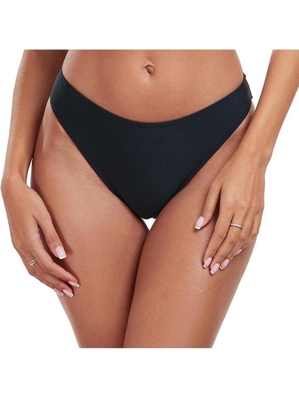 ✨RELLECIGA Women's Mid Waisted High Cut Bikini Bottoms Medium NWOT